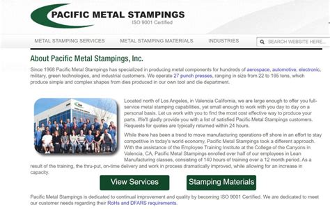 pacific metal stamping valencia